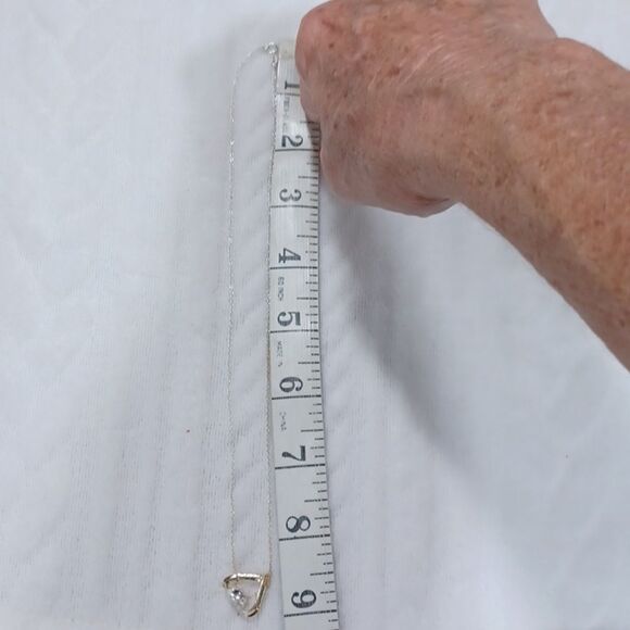 Sterling Silver & Gold  GrandMom Always Loved Heart Necklace 18 L - Picture 8 of 14